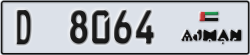 ajman - code - D - number -8064
