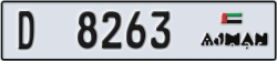ajman - code - D - number -8263