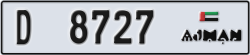 ajman - code - D - number -8648