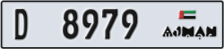 ajman - code - D - number -8979