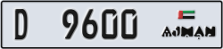 ajman - code - D - number -9600
