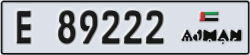 ajman - code - E - number -89222