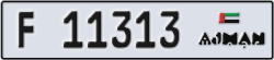 ajman - code - F - number -11234