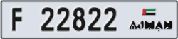 ajman - code - F - number -22822