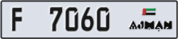 ajman - code - F - number -7060