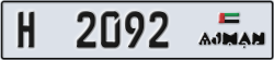 ajman - code - H - number -2092