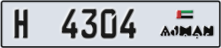 ajman - code - H - number -4304