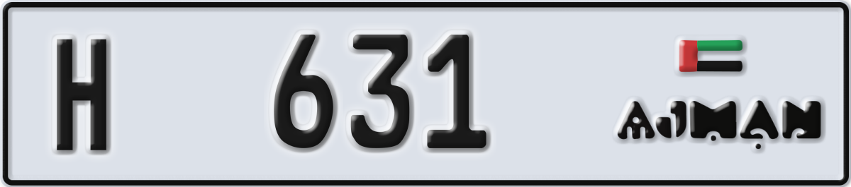 ajman License Plate Number 710 Code H