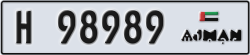 ajman - code - H - number -98989
