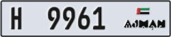 ajman - code - H - number -9961