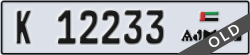 ajman - code - K - number -12233