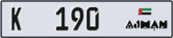 ajman - code - K - number -190