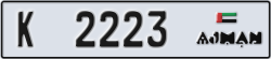 ajman - code - K - number -2144