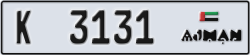 ajman - code - K - number -3052