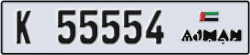 ajman - code - K - number -55554