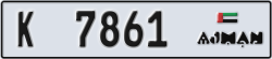 ajman - code - K - number -7782