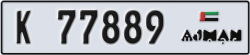 ajman - code - K - number -77889