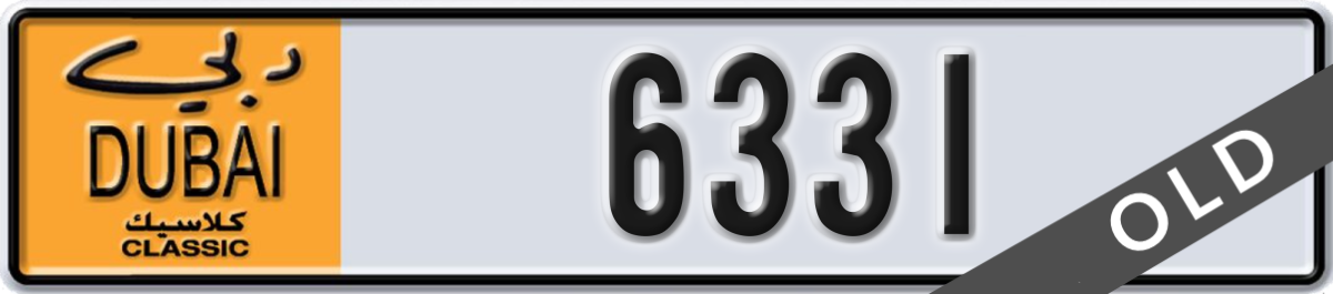 dubai classic License Plate Number 6331 Code NOC