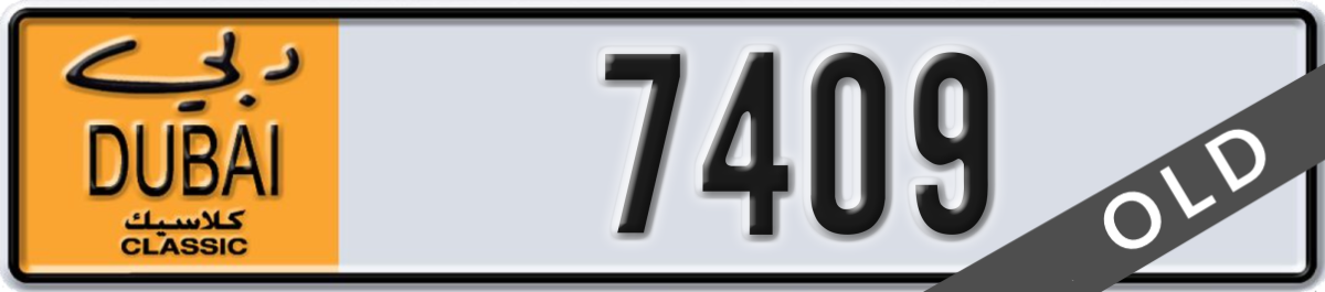 dubai classic License Plate Number 7409 Code NOC