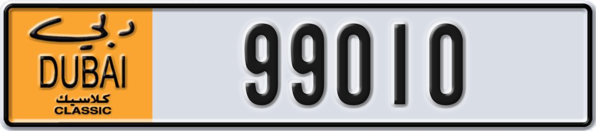 dubai classic License Plate Number 99010 Code NOC