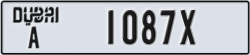 dubai - code - A - number -1087X