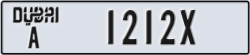 dubai - code - A - number -1212X