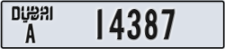 dubai - code - A - number -14387