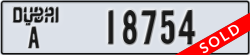 dubai - code - A - number -18754