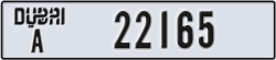 dubai - code - A - number -22165