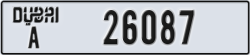 dubai - code - A - number -26087