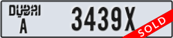 dubai - code - A - number -3439X