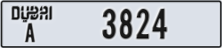 dubai - code - A - number -3824