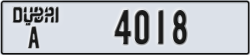 dubai - code - A - number -4018