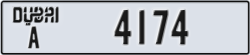 dubai - code - A - number -4174