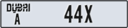 dubai - code - A - number -44X