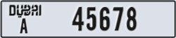 dubai - code - A - number -45678