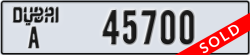 dubai - code - A - number -45700