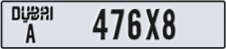 dubai - code - A - number -476X8
