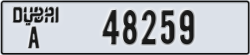 dubai - code - A - number -48259