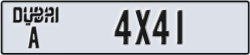 dubai - code - A - number -4X41