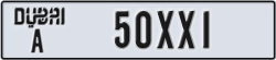 dubai - code - A - number -50XX1