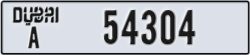dubai - code - A - number -54304