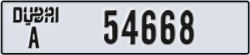 dubai - code - A - number -54668
