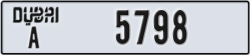 dubai - code - A - number -5798