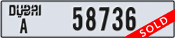 dubai - code - A - number -58736
