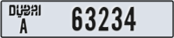 dubai - code - A - number -63234