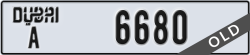 dubai - code - A - number -6680
