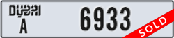 dubai - code - A - number -6933