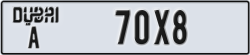 dubai - code - A - number -70X8