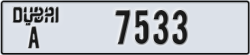 dubai - code - A - number -7533